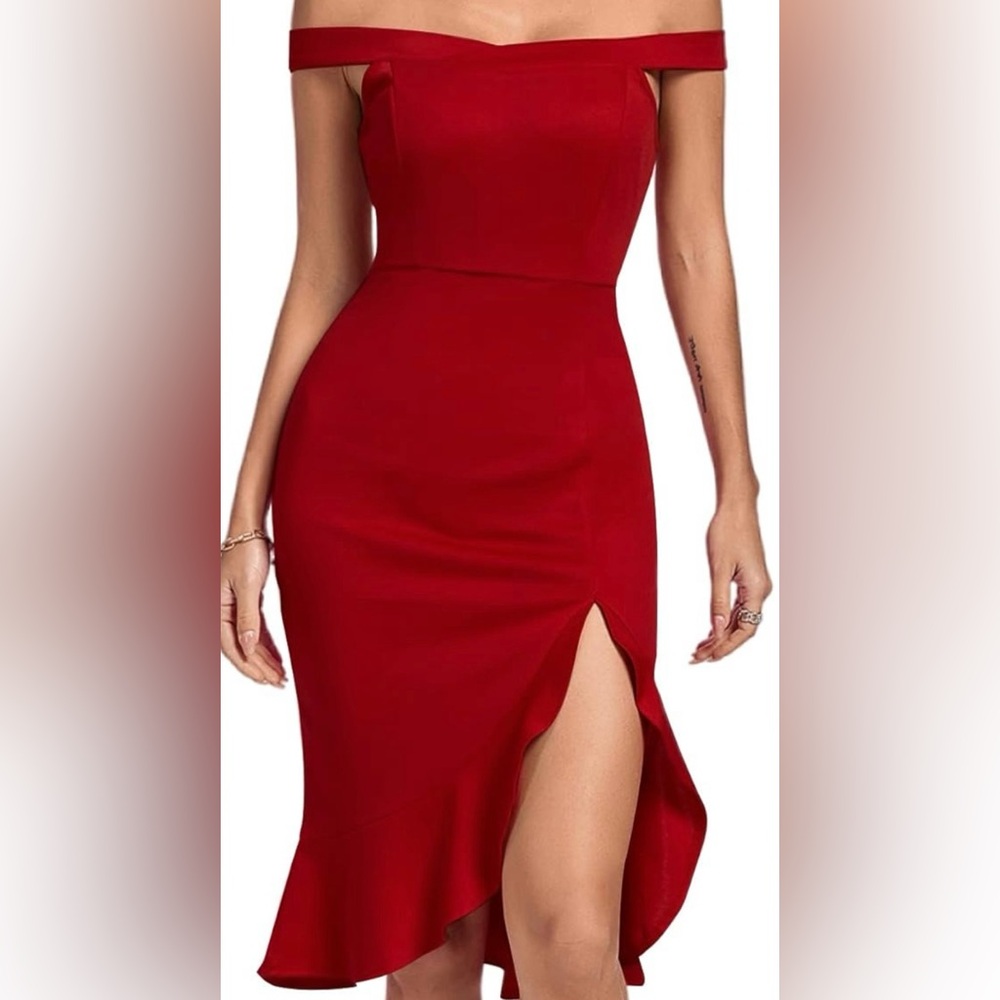 Elegant Red Women's Dress